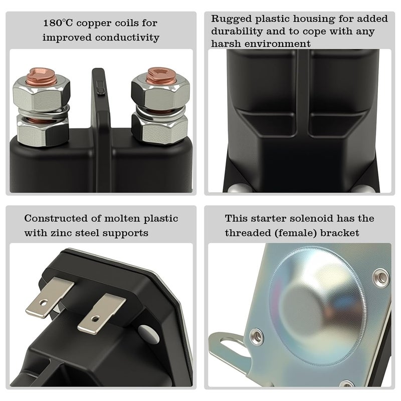 FBLOWMOD 725-04439 Starter Solenoid Relay for Lawn Mower, 12V Relay Switch, Fit for Cub Cadet/John Deere/MTD Lawn Tractor, Replace AM133094, 435-151, AM138068, 816-1211-211-16 - Image 4